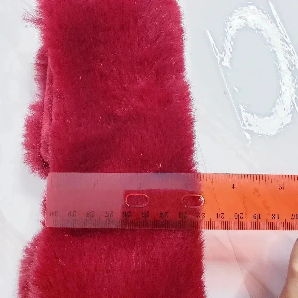 Chico’s Faux Fur Headband Holly Red Cold Weather Lined Cozy Soft